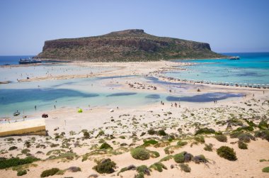Balos plaj adada Crete, Yunanistan