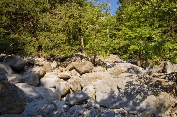 Rochas de Samaria Gorge, ilha de Creta, Grécia — Fotografia de Stock