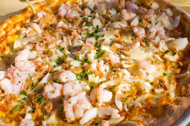 Karides bir sürü pizza