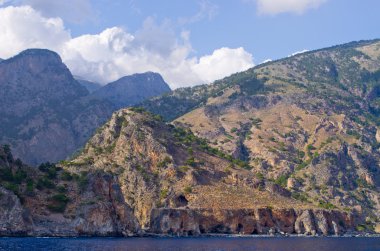 Yüksek dağlar denize, Crete Island, Yunanistan