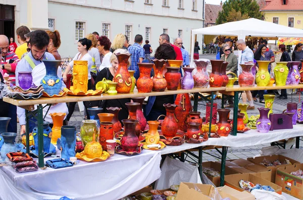 Targ Ceramica a Sibiu, Romania — Foto Stock