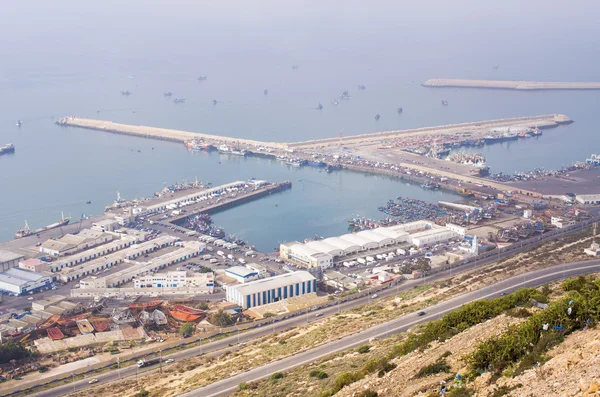 Port of Agadir seen from above, Morocco — Stock Photo, Image