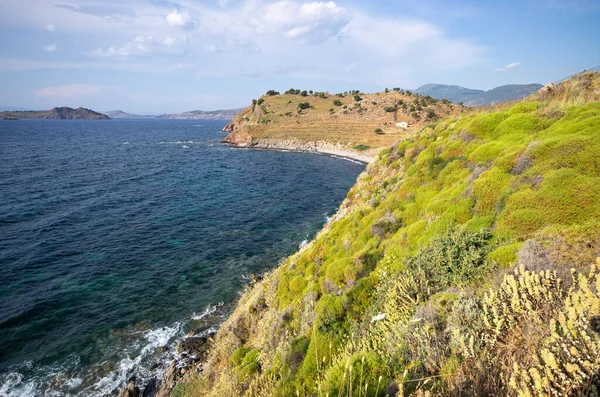 Naturskön Havsstrand Grekiska Öarna Lesbos — Stockfoto