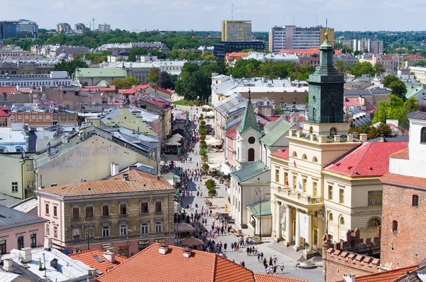 Słynne Krakowskie Przedmieście Lublinie Polska — Zdjęcie stockowe