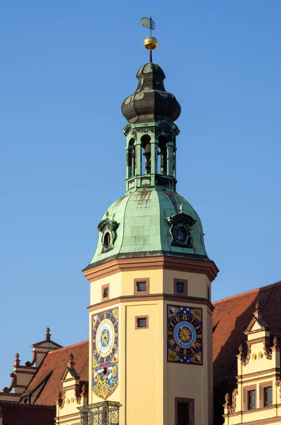 Tornet Gamla Stadshuset Leipzig Tyskland Royaltyfria Stockbilder