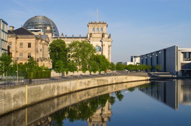 Germany - Spree river and Reichstag during the morning clipart