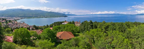 Zelená krajina v Ohrid, Makedonie — Stock fotografie