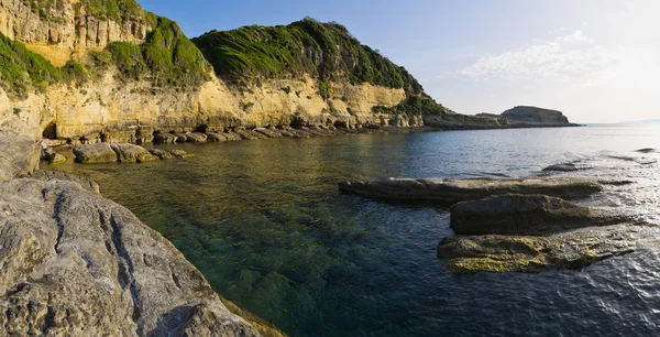 High cliff on Corfu island, Greece — Stock Photo, Image