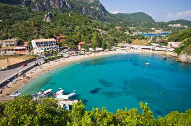 Paleokastritsa bay Korfu, Yunanistan