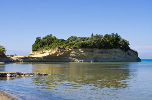 Costa en Sidari en la isla de Corfú, Grecia —  Fotos de Stock