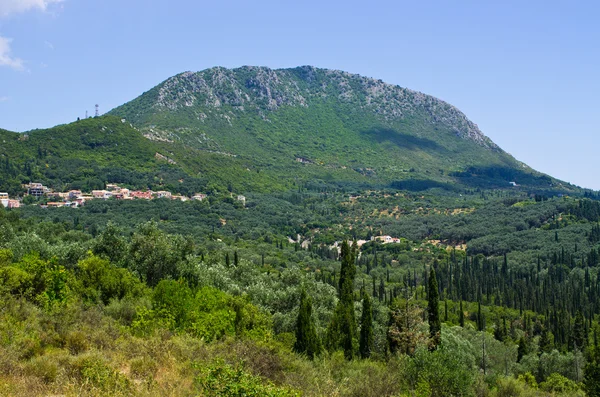 Pantokrator górskie na wyspie Corfu, Grecja — Zdjęcie stockowe
