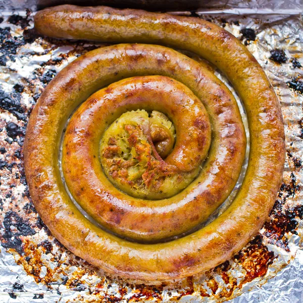 Plat polonais traditionnel - saucisse de pomme de terre (kiszka ziemniaczana ) — Photo