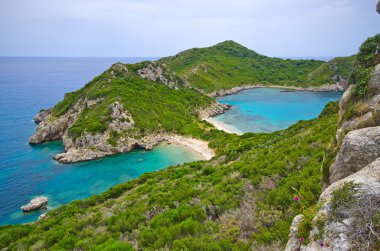 Ünlü 2 side Porto Timoni beach, Corfu, Yunanistan