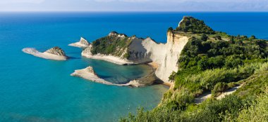 Cape Drastis cliffs on Corfu island, Greece clipart
