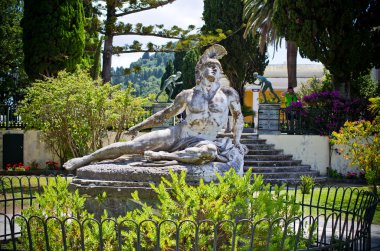 Heykeli yaralı Achilles, Corfu, Yunanistan