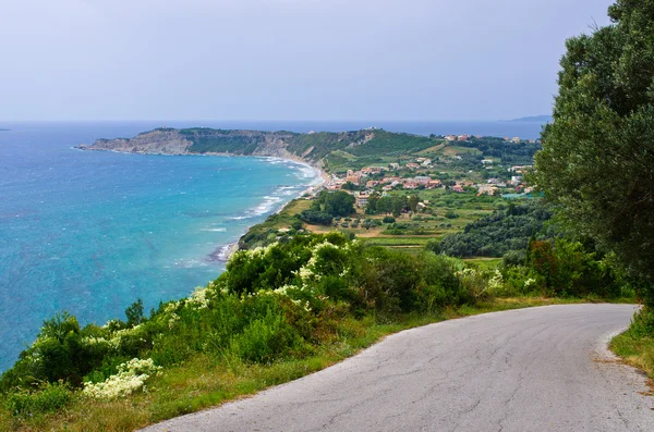 Drogi na wyspie Corfu, Grecja — Zdjęcie stockowe