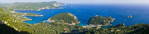 Landscape with Paleokastritsa bay on Crofu, Greece — Stock Photo, Image