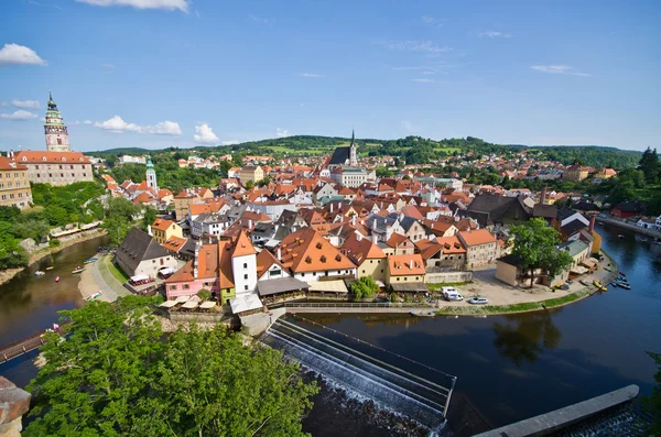 Gród miasta Czeski Krumlov (na liście dziedzictwa Unesco) — Zdjęcie stockowe