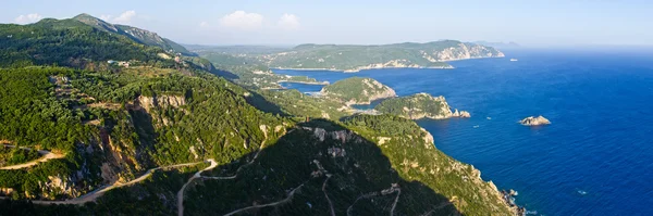 Landscape with Paleokastritsa bay on Crofu, Greece — Stock Photo, Image