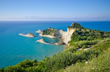 Cape Drastis uçurumlarda Corfu Island, Yunanistan