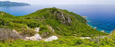 Güzel manzara Korfu, Yunanistan