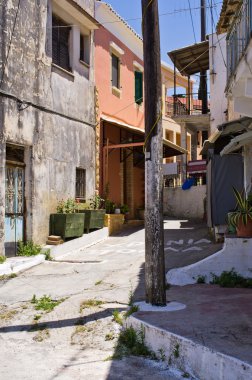 Dar sokak Köyü - Valanio, Corfu, Yunanistan