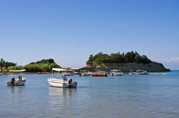 Seashore em Sidari na ilha de Corfu, Grécia — Fotografia de Stock