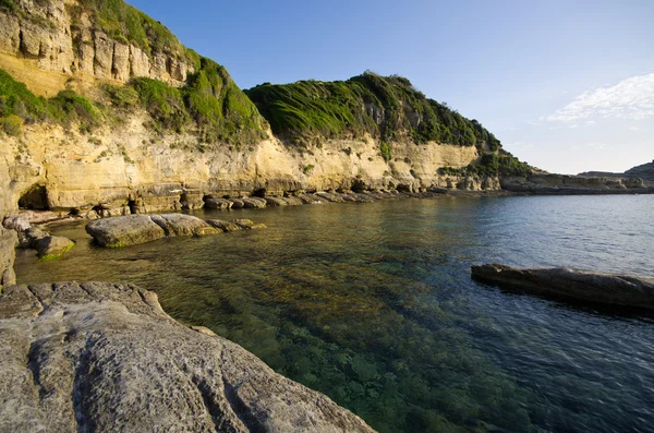 High cliff on Corfu island, Greece — Stock Photo, Image