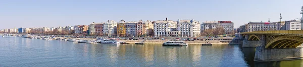 Donau- und Margaretenbrücke in Budapest, Ungarn — Stockfoto