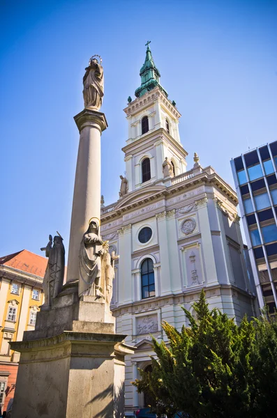 "Belvarosi Szent Anna templom "church in Budapest, Hungary — стоковое фото