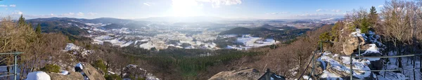 Panorama der rudawy janowickie berge, polen — Stockfoto