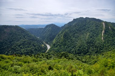 Dunajec nehir Pieniny dağlarda - Polonya