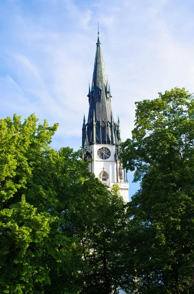 Kyrkan av antagandet av Jungfru Maria, Spisska Nova Ves, Slovakien — Stockfoto