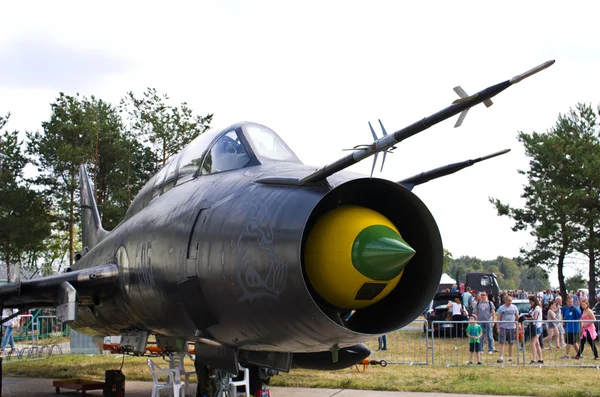 Caça de ataque Su-22M4 polonês no Radom Airshow, Polônia — Fotografia de Stock