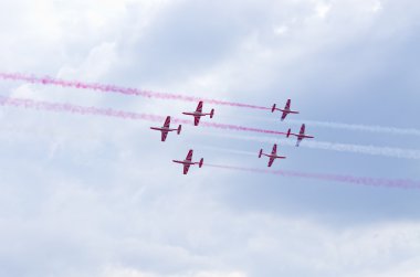 Lehçe takım Bialo-czerwone Iskry Radom Airshow, Polonya üzerinde gösterimi