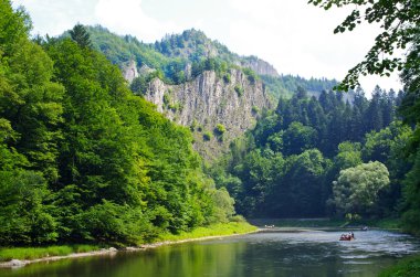 Pieniny dağlarındaki Dunajec nehri, Polonya