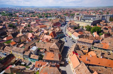Ortaçağ Sibiu kenti Romanya