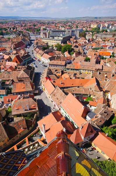 Ciudad medieval de Sibiu en Rumania — Foto de Stock