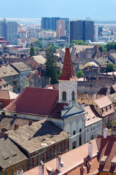 Kościół w mieście Sibiu, Rumunia — Zdjęcie stockowe