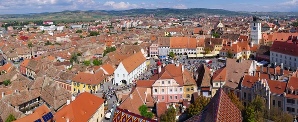 Średniowiecznego miasta Sibiu w Rumunii — Zdjęcie stockowe