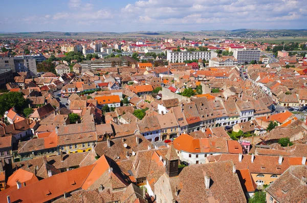 Ciudad medieval de Sibiu en Rumania — Foto de Stock