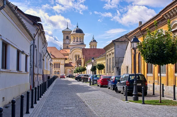 Straße in alba iulia, Rumänien — Stockfoto