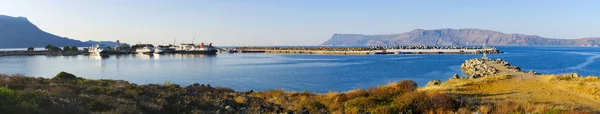 Pelabuhan Kissamos (Kastelli) kota di Kreta, Yunani — Stok Foto