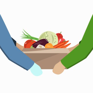 Eve kuryeyle mal teslimatı ve eldivenli kuryenin elinde olan kişiye teslimat.