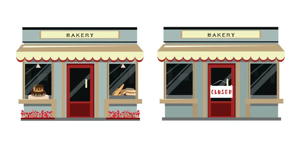 Пекарня Открыта Закрыта — стоковый вектор