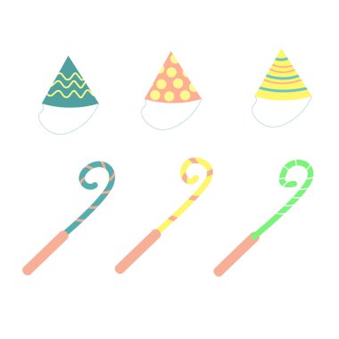 Tatil için kağıt kapaklar ve borular..