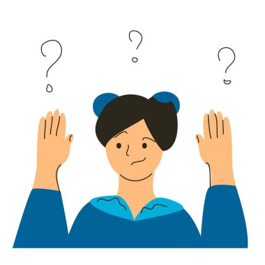 Elleri havada, işaret fişiyle gezen kız..