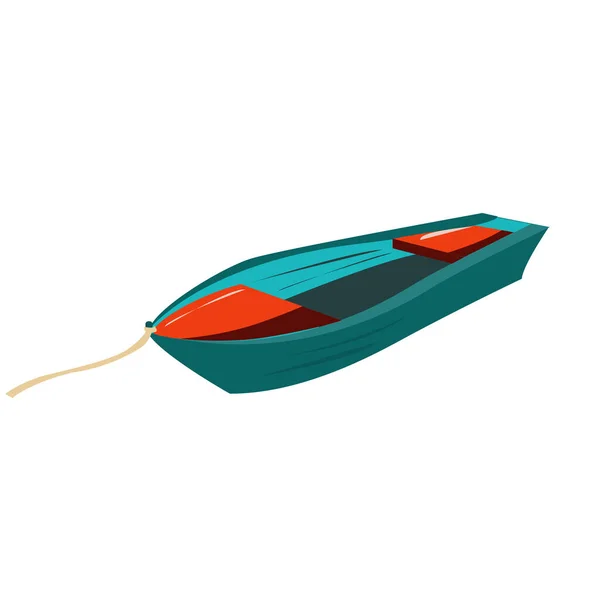 Boat for fishing or recreation. Isolated element on a white background.