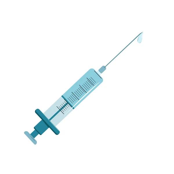 Een Spuit Met Een Naald Voor Injecties — Stockvector