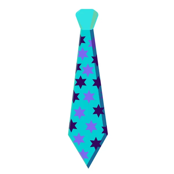 Blue Tie Dark Light Stars — Stock Vector